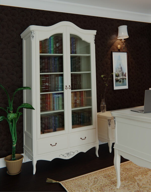 GW-604 Книжный шкаф слоновая кость RAL 9010