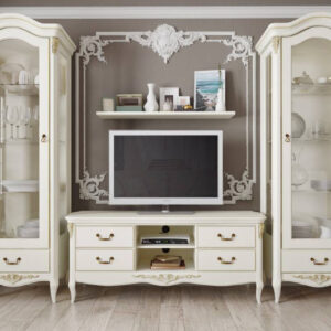 WW-602-L Витрина для гостиной левая белая RAL 9003