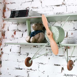Air3 Зеленая (салатовая) полка книжная Самолет