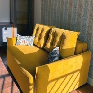 DK-160-yellow-kr Диван кровать Киото желтый велюр