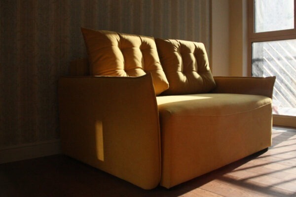 DK-160-yellow-kr Диван кровать Киото желтый велюр