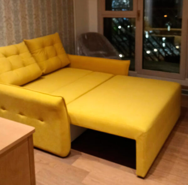 DK-160-yellow-kr Диван кровать Киото желтый велюр