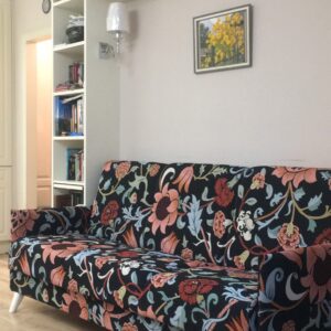 DBFG-38 Диван Винтаж Cканди Розовые Подсолнухи