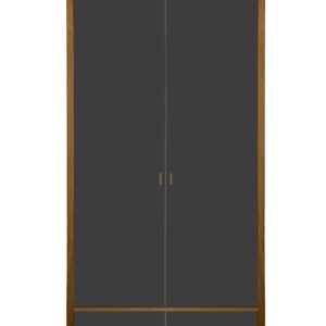 PSH802G Шкаф двухдверный фактура дерева и эмаль серый антрацит RAL 7043